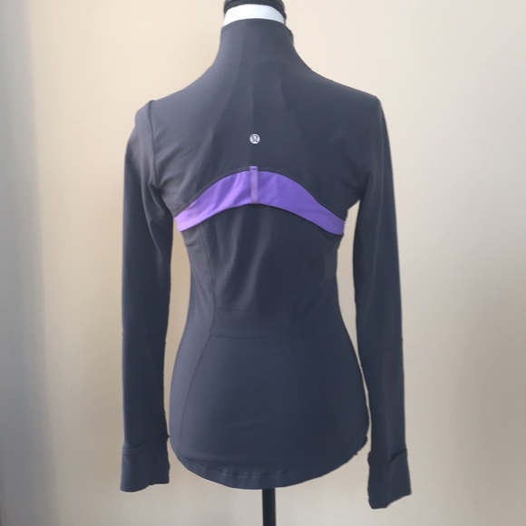 Lululemon Athletica Gray/Purple Front Zip Jacket - Picture 2 of 11